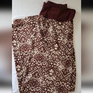 Ashley blue Women's Size small brown paisley flow pants #F01
